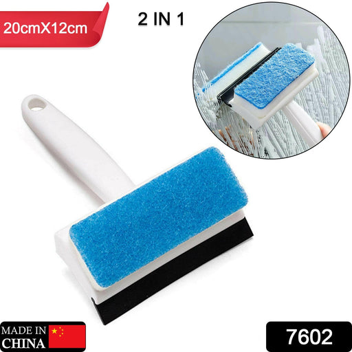 2-in-1 Glass Wiper & Brush – Double-Sided Cleaner for Mirrors, Tiles & Windows by Your Brand