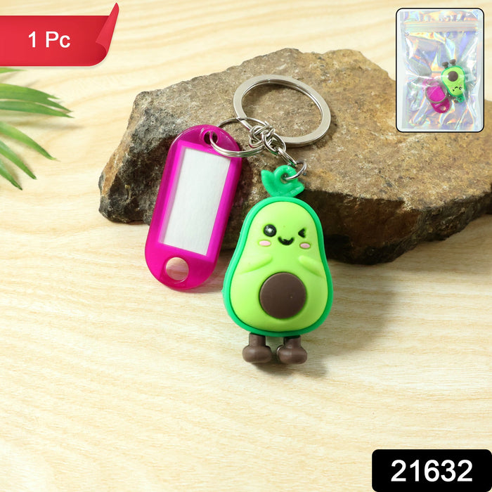 Cute Cartoon Character Keychain with Label Tag Holder (1 Pc) by Your Brand