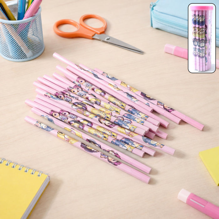Cartoon Printed Wooden Pencil Set (50 Pc Pack) by Your Brand