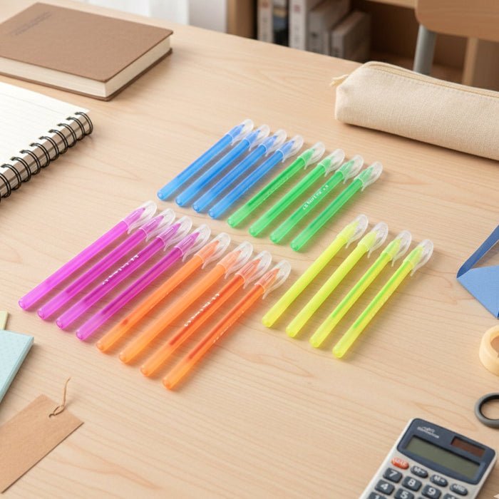 Colorful Pen Set for School, Office & Smooth Daily Writing (20 Pc) by Your Brand