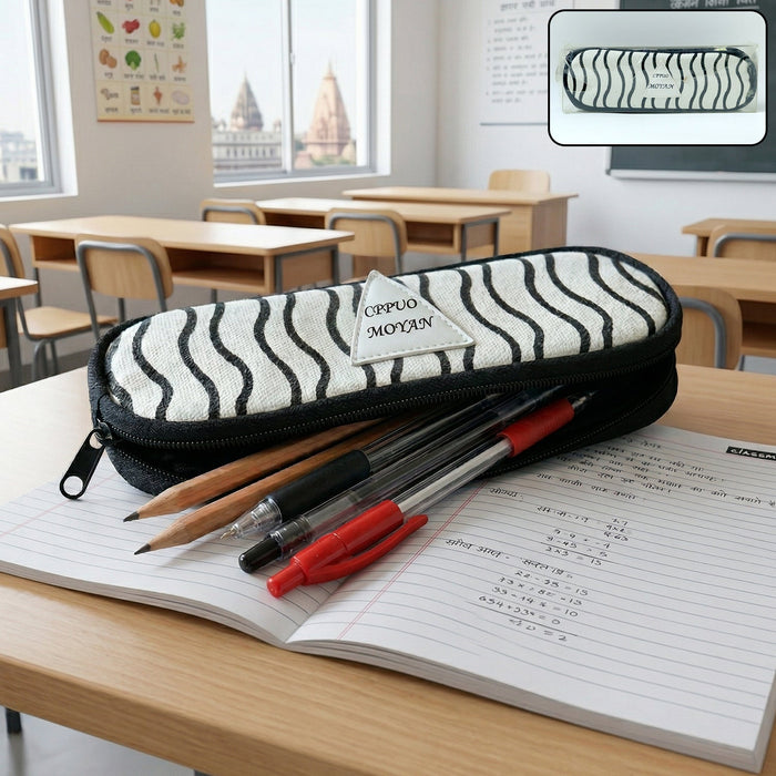 Premium Fabric Zipper Pencil Pouch (1 Pc) by Your Brand