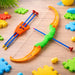 Plastic Archery Bow Arrow Toy Set with single knife and 3pc Arrow and Target Board by Your Brand