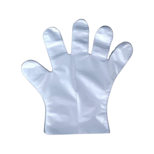 Large Disposable Gloves (100 Pcs): Clear Plastic, Multipurpose by Your Brand
