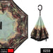 Printed Travel Windproof Umbrella (Reverse Umbrella) by Your Brand