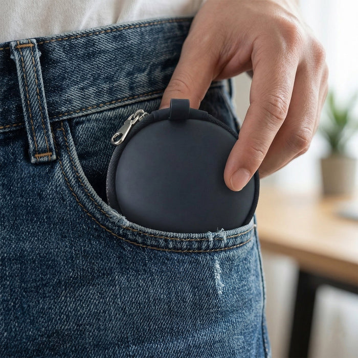 Compact Hard Shell Earphone Carrying Case with Zipper Closure (1 Pc) by Your Brand