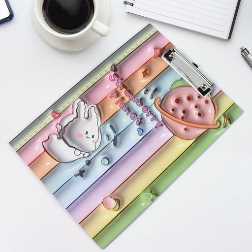Wooden Paper Clipboard Writing Pad with Clip (1 Pc / 31×22 Cm) by Your Brand