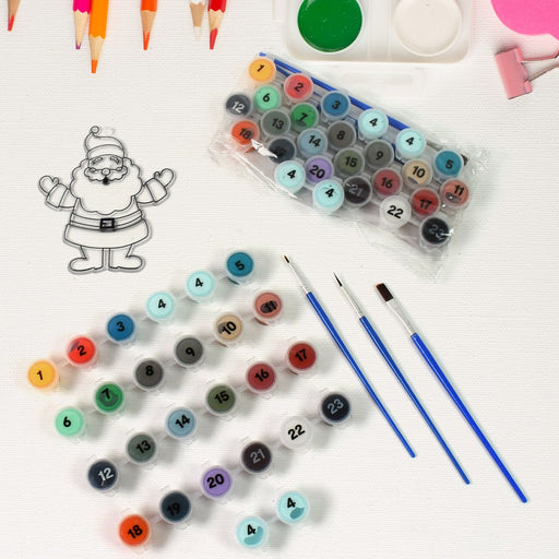 Paint by Number Kits 2 Set 24 Number Color, 6 paint brushes (2 Set) by Your Brand