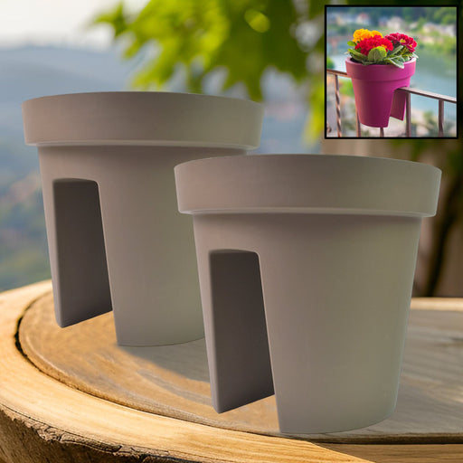 Creative Flower pot Balcony Flower Pot Holder (2 Pc) by Your Brand