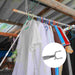 Stainless Steel Telescopic Pole Clothes Hooks Hanger (1 Pc / 155 cm) by Your Brand