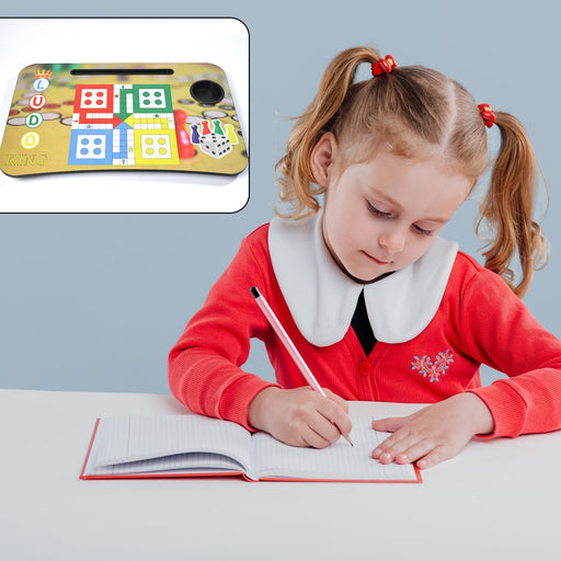 Ludo Design Foldable Study & Laptop Table for Children with Tablet Slot & Cup Holder by Your Brand