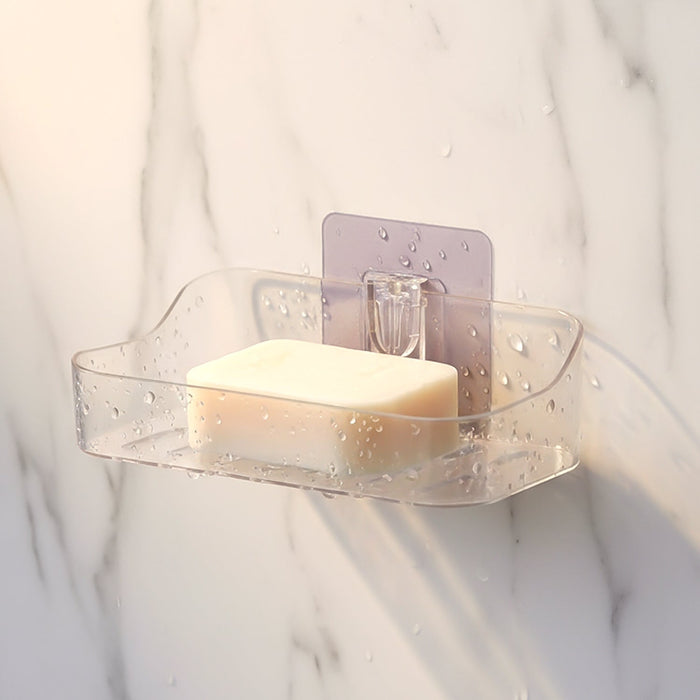 Wall-Mounted Transparent Soap Dish Holder Set by Your Brand
