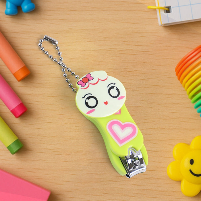 Cute Cartoon Nail Clipper with Keychain Portable Nail Cutter (1 Pc) by Your Brand