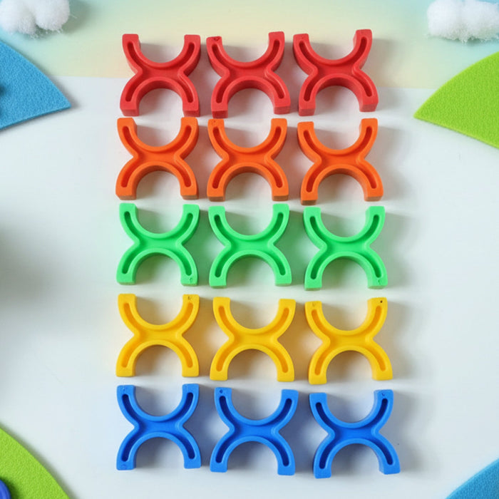 Balanced Block Colorful Interlocking Stacking Toy (1 Set) by Your Brand