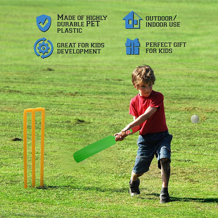 Plastic Cricket Bat Ball Set for Boys and Girls by Your Brand