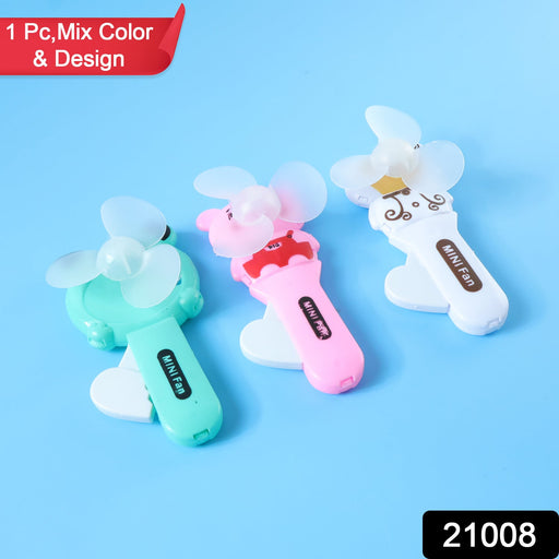 Cute Mini Handheld Fan (1 Pc, Mix Color & Design) by Your Brand