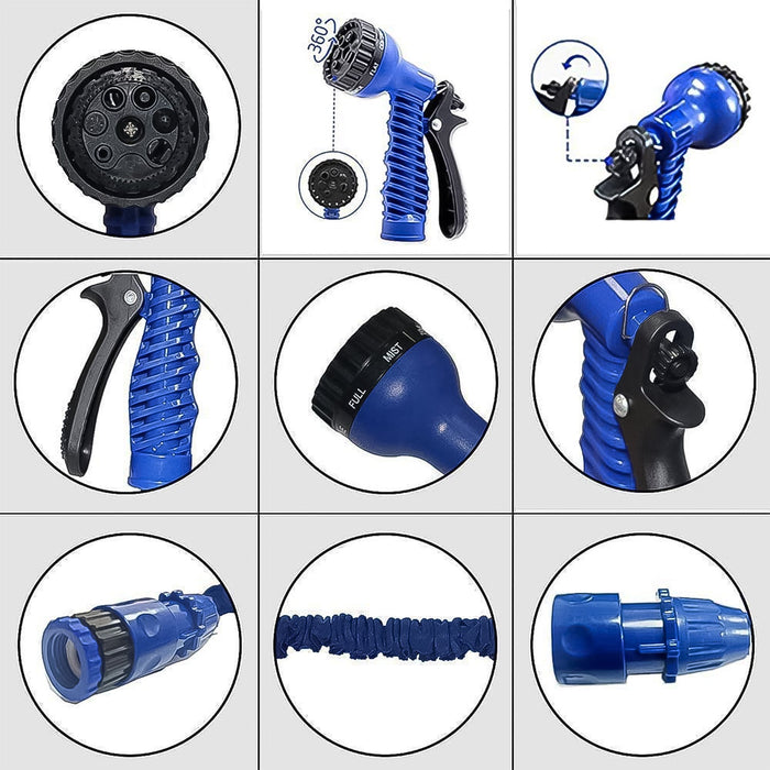 Expandable Magic Garden Hose with Spray Gun, Approx 4 Metre Pipe (1 Set / Mix Color) by Your Brand
