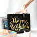 Birthday Gift Bag with Gold Shiny Stars, Reusable Party Gift Bags (1 Pc) by Your Brand