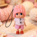 Cute Mini Doll Keychain Soft Knitted Cap Girl Charm Keyring (1 Pc / Mix Color) by Your Brand