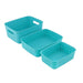 Versatile storage baskets set for home organization and kitchen use.