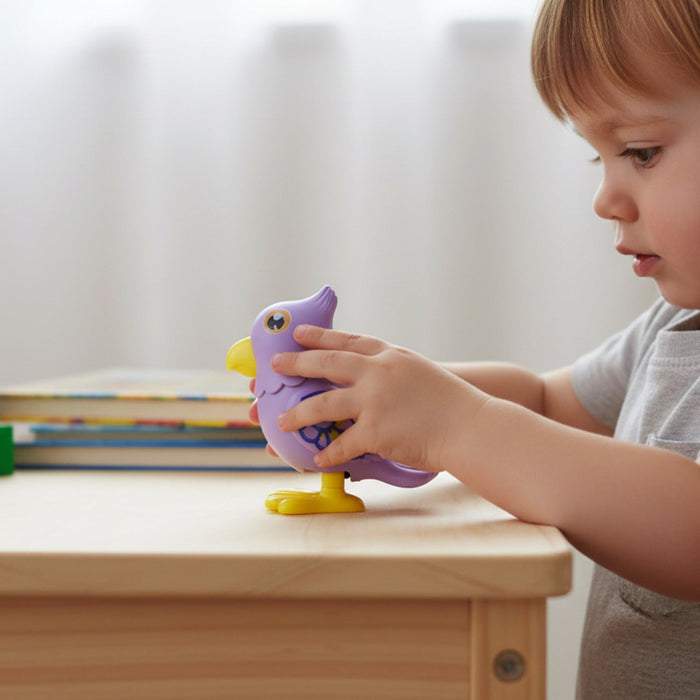 Key Operated Jumping Bird Toy for Kids (1 Pc) by Your Brand