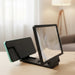 Portable phone screen enlarger for videos