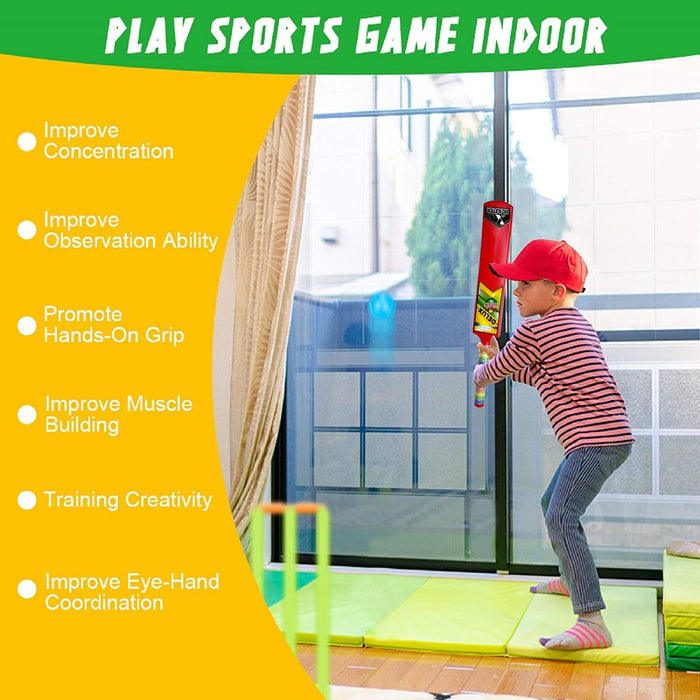 Plastic Cricket Set with Stump,Ball and Bat Kit by Your Brand