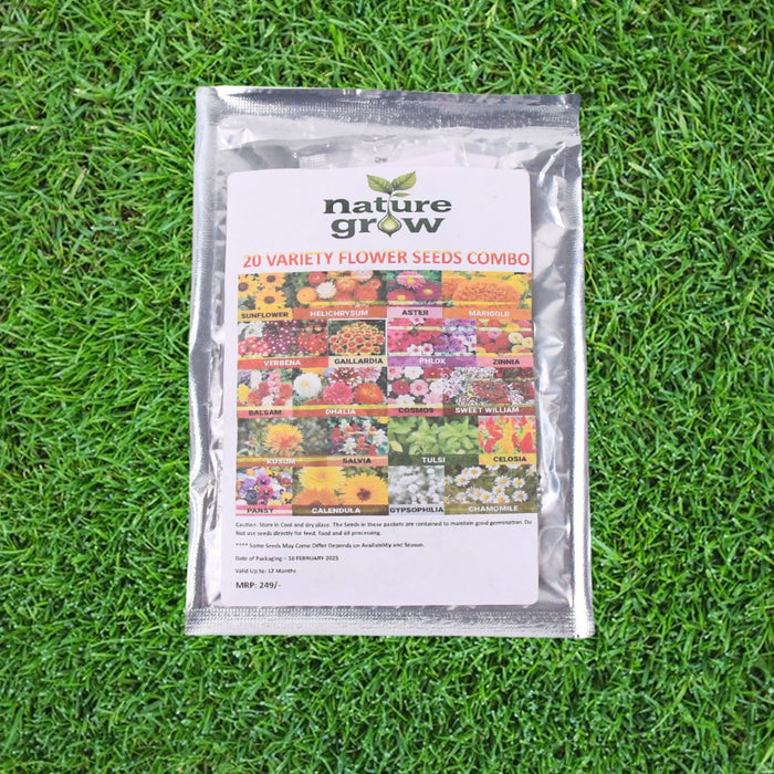 Seeds 20 Varieties of Flower Seeds Combo (1 Pkt / 20 Varieties) by Your Brand