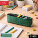 Premium Green Grid Printed Zipper Pencil Pouch Organizer (1 Pc) by Your Brand