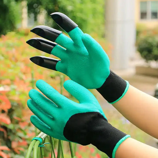 Heavy Duty Garden Gloves with Claws (Washable): 1 Pair (Mix Color) by Your Brand