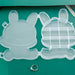 Bear-themed clear plastic organizer for small items.