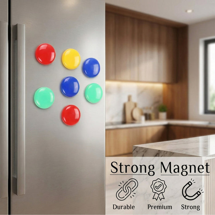 Colorful Round Refrigerator Magnets Set (12 Pc Set) by Your Brand