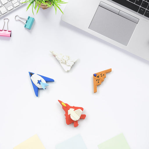 Fun Erasers for Kids: Gun & Plane Shapes (4-Pack, Gift Set) by Your Brand