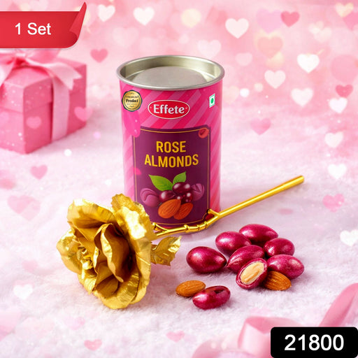 Golden Rose with Almonds chocolate Gift Set (1 Set) by Your Brand