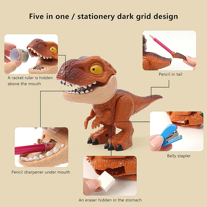 Dinosaur Shaped Stationery Gift Set for Kids Set (Mix Design) by Your Brand