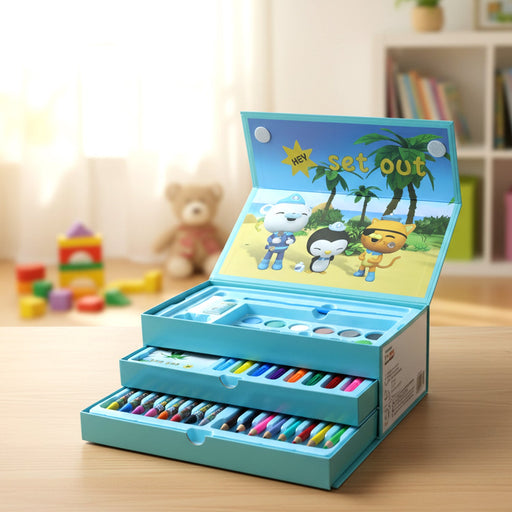 Drawing Kit Box for Kids with Colors & Tools (1 Pc) by Your Brand