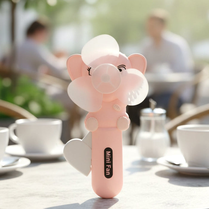 Hand Press Mini Portable Cartoon Fan Toy (1 PC, Mix Color & Design) by Your Brand