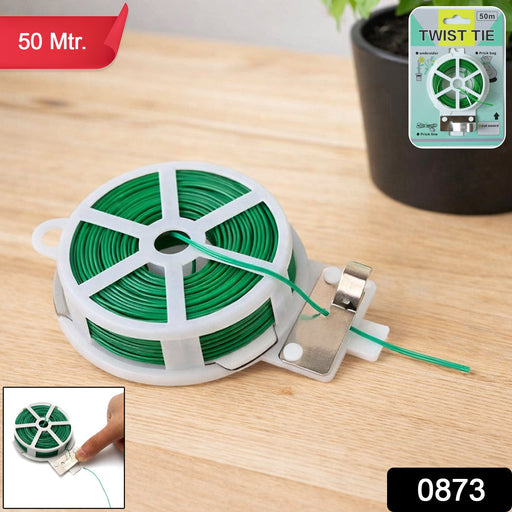 Reusable Green Twist Tie Roll (50 Meter Length) by Your Brand