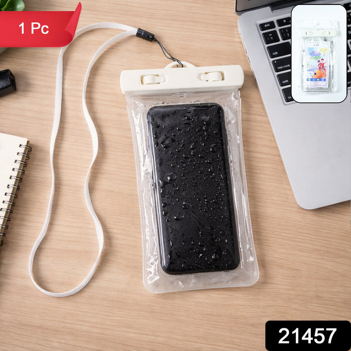 White Waterproof Phone Pouch Bag, Mobile cover (1 Pc) by Your Brand