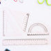 Plastic Geometry Set, Triangle Ruler Protractor Straight Ruler (4 Pcs Set) by Your Brand