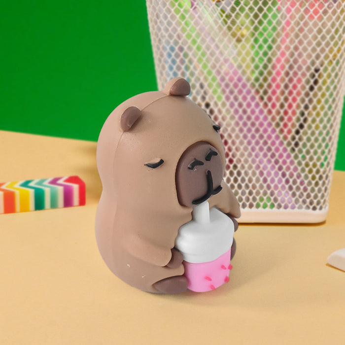 Cartoon Shape Pencil Sharpener with Built-In Eraser (1 Pc) by Your Brand