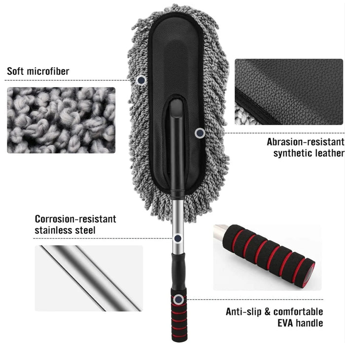 Car Duster, Long Retractable / Soft / Non-Slip / Handle by Your Brand