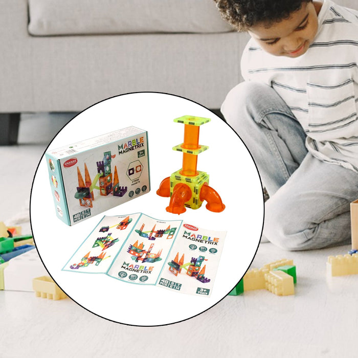 Marble Magnetrix Magnetic Marble Run Building Set by Your Brand