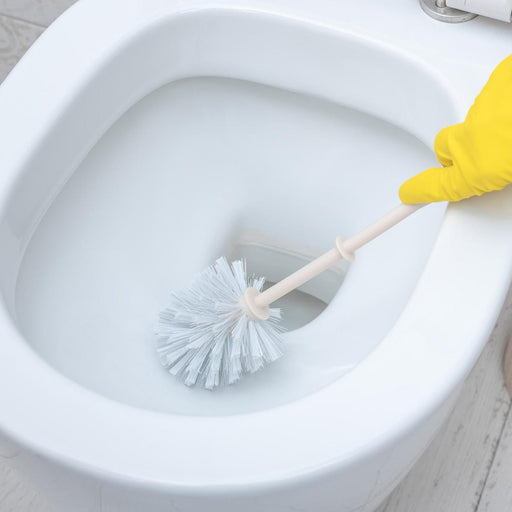 Toilet Plastic Brush with Holder Stand Western and Indian Toilet Bathroom Cleaning by Your Brand