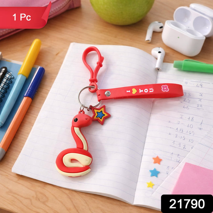 Cute Snake Shape Keychain (1 Pc) by Your Brand
