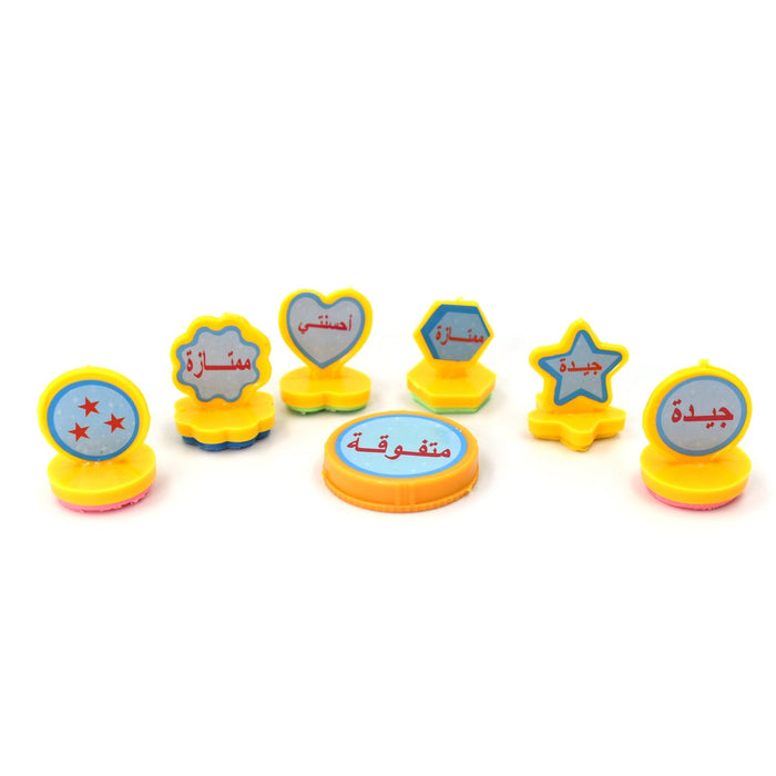 Unique Different Shape Stamps 7 pieces for Kids Prefect Gift for Teachers by Your Brand