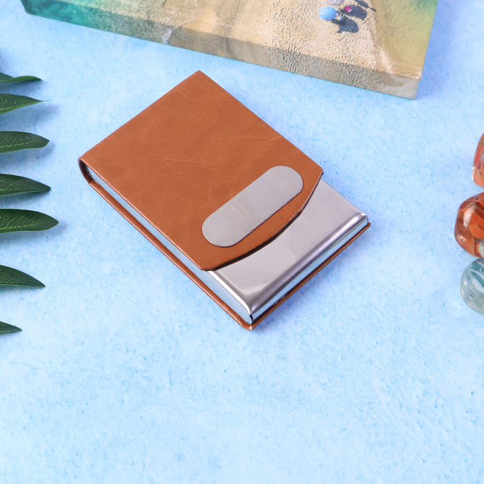 Premium Leather Finish Visiting Card Holder (1 Pc) by Your Brand