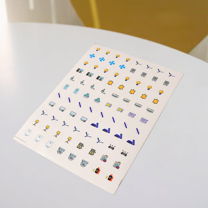 Pack of 10 Sheet Smart Switch Icon Sticker Sheet (10 Sheet, multi Icons) by Your Brand