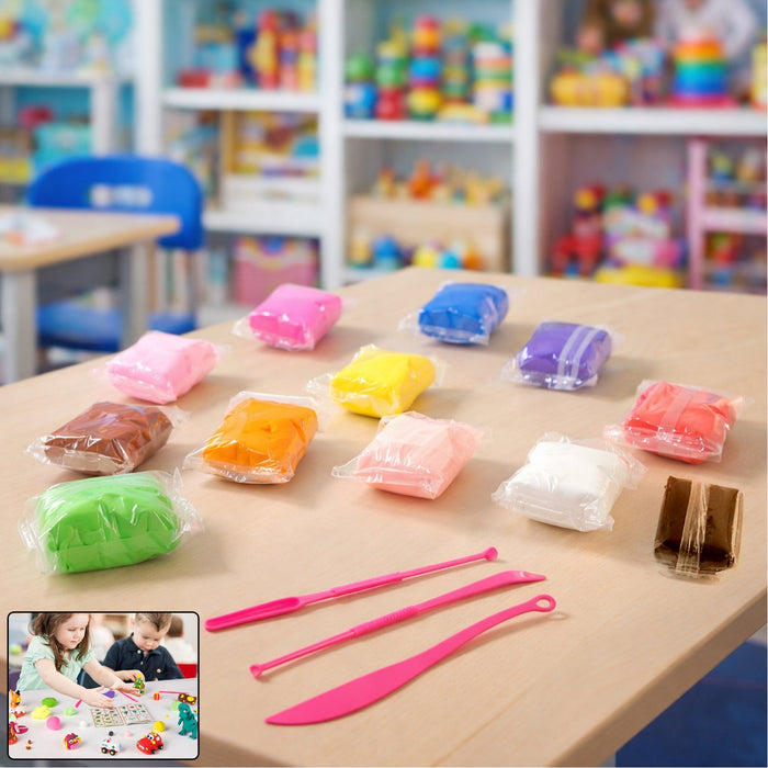 Kids 12 Color Antibacterial Super Clay Set for Creative Play (1 Set) by Your Brand