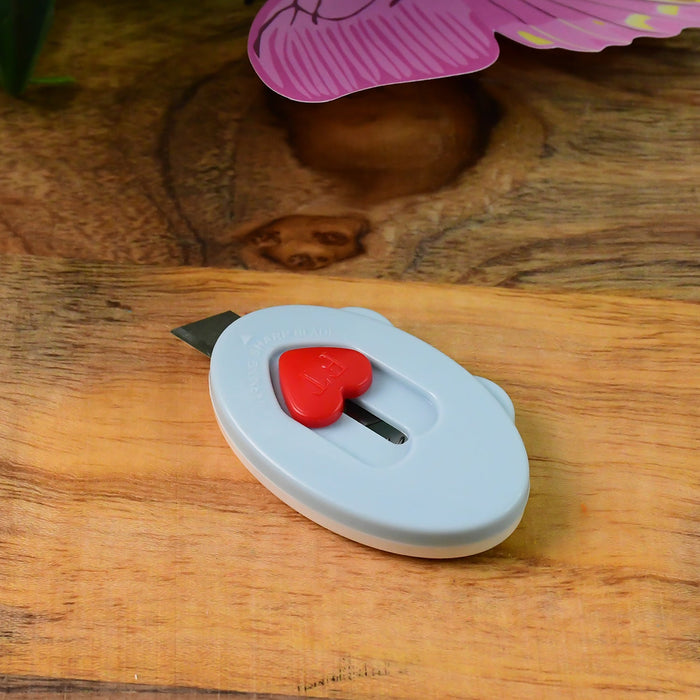 Mini Utility Cutter / Knife with Heart-Shaped Safety Lock (1 Pc) by Your Brand