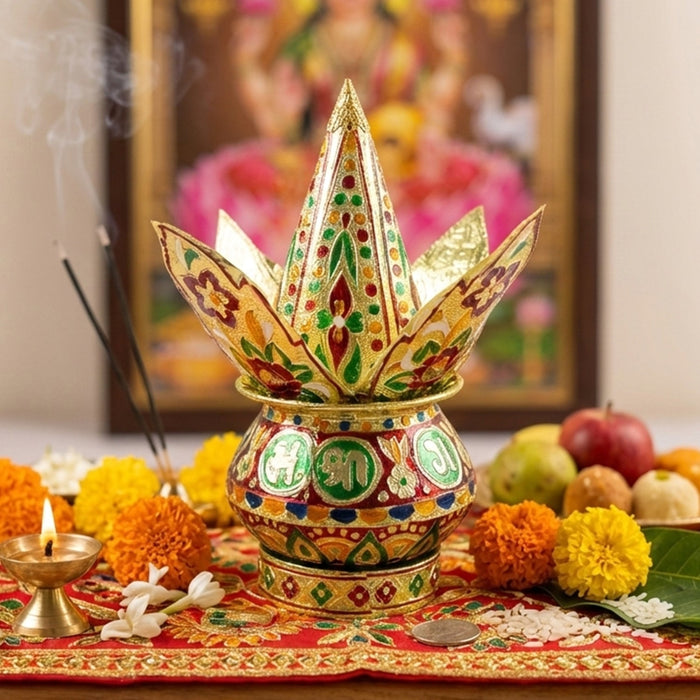 Traditional Decorative Pooja Kalash (1 Set) by Your Brand